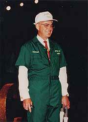 Howard Putnam in Luggage Coveralls